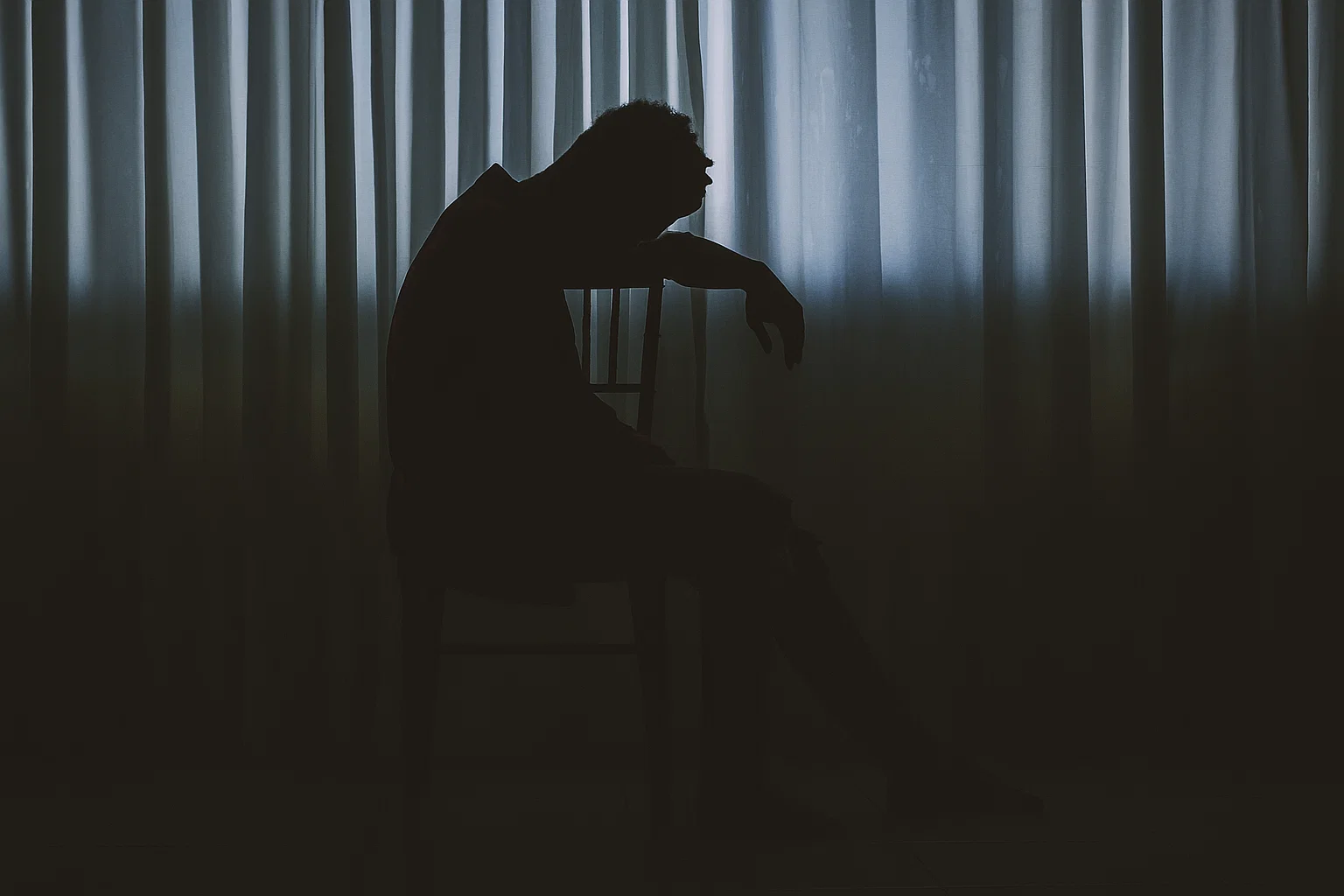 man in depressed state
