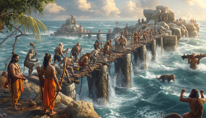 Blog highlight cover: Lanka Kand Part 1 | War Begins — Ram Setu is built, faith turns into action and Ravana’s ego faces its first real crack.