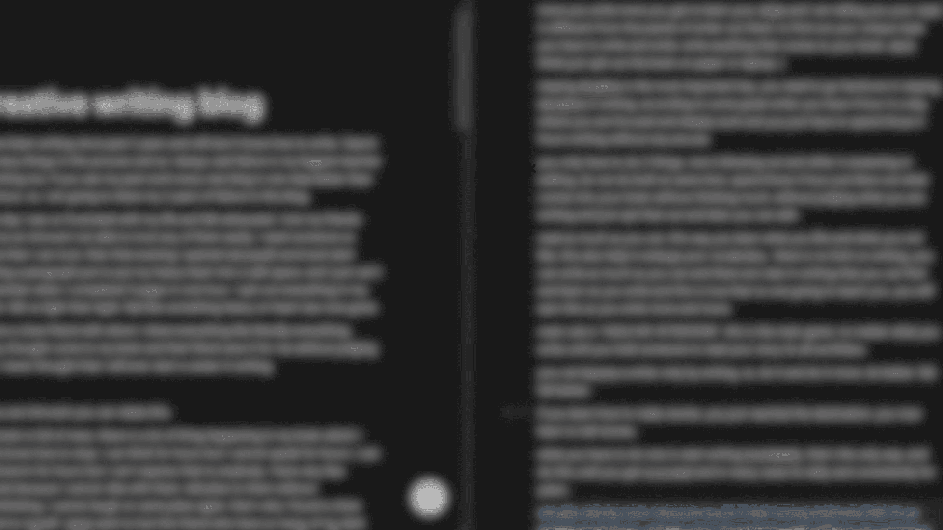 A desktop with raw thoughts in dark background