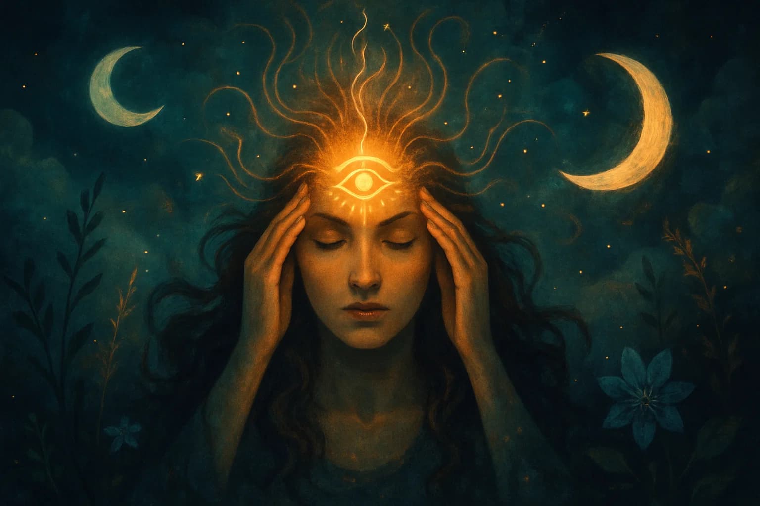 Person deep in thought while alone