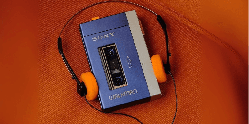 Person listening to music with headphones