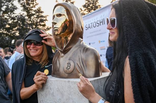 The unknown satoshi nakamoto statue in Budapest.